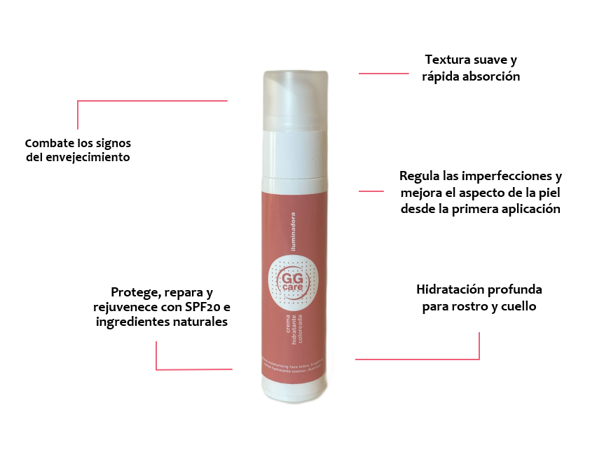 Crema hidratante coloreada, iluminadora - 50ml